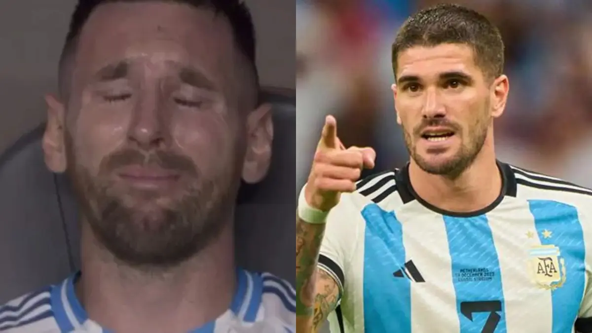 Rodrigo de Paul afirma tras ver el llanto de Messi, la selección se unió para ganar por él