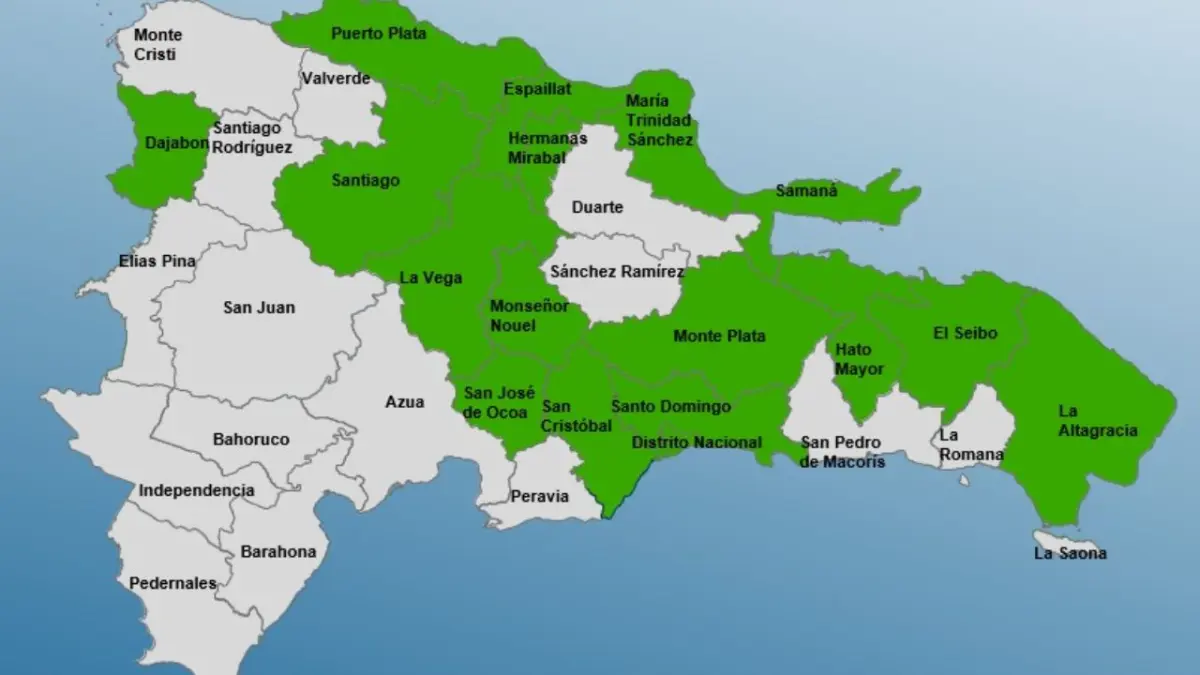 Aumentan a 17 las provincias en alerta verde por vaguada