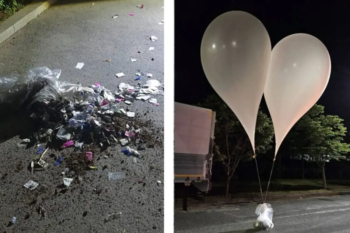 Corea del Norte vuelve a enviar globos con desechos al Sur