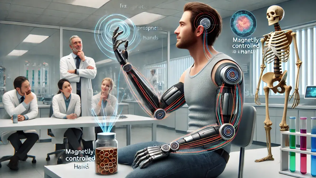 Desarrollan la primera prótesis controlada a través de imanes