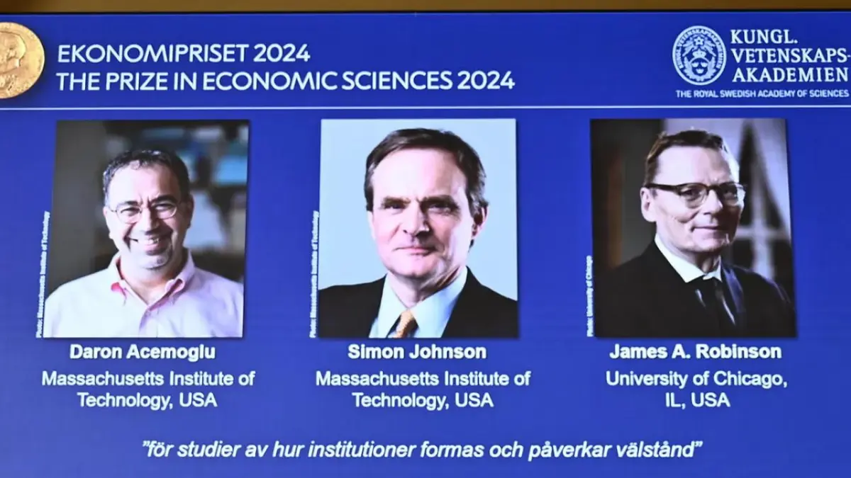 Daron Acemoglu, Simon Johnson y James Robinson, Premio Nobel de Economía 2024