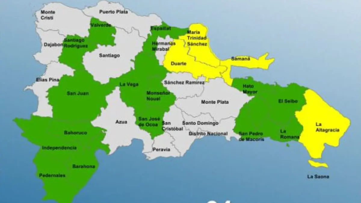 COE informa hay 19 provincias en alerta por incidencia de vaguada