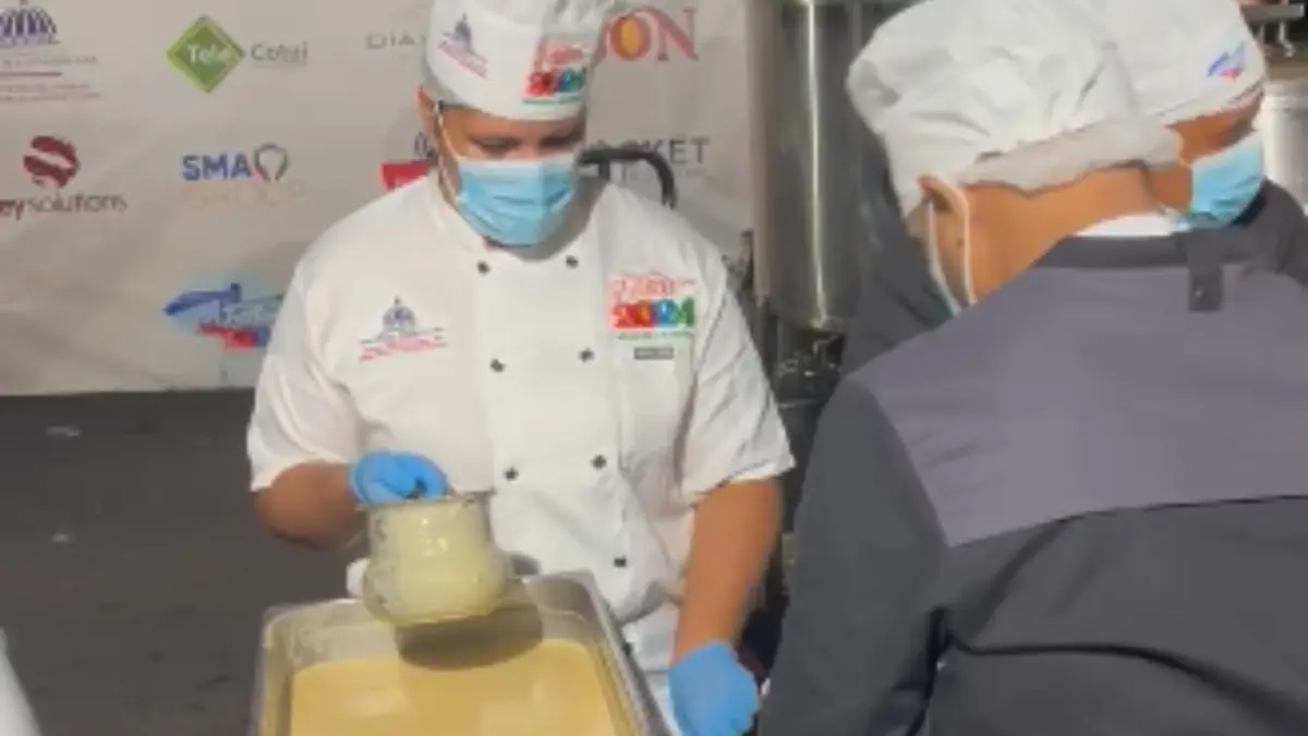 Majarete realizado en Cotuí pesó 859 kilos buscando establecer un Récord Guinness