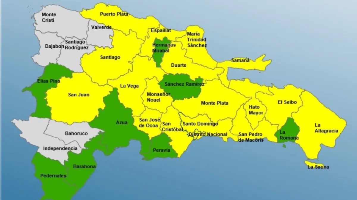 COE mantiene 26 provincias en alerta meteorológica por efectos de vaguada y onda tropical