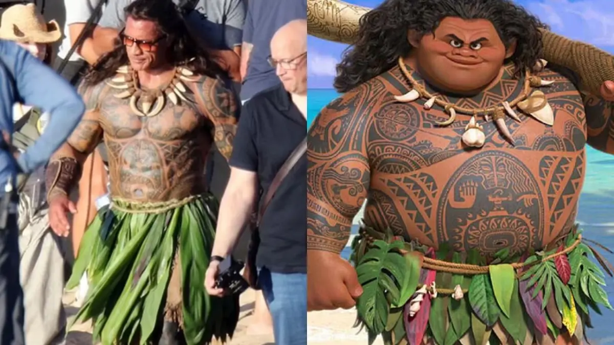 Primer vistazo a Dwayne Johnson como Maui para el live action de “Moana”