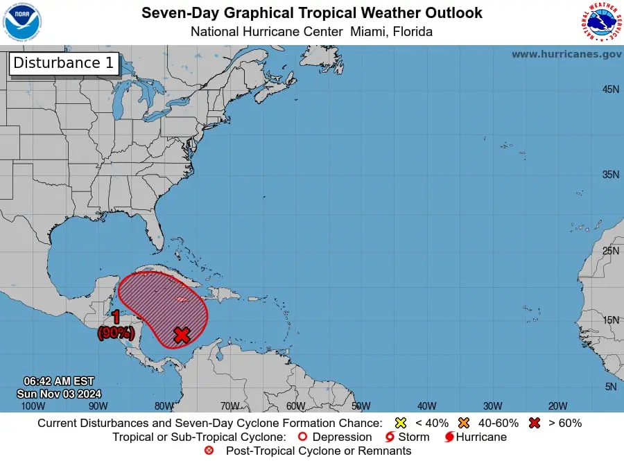 Centro Nacional de Huracanes alerta a RD y Haití por sistema de baja presión