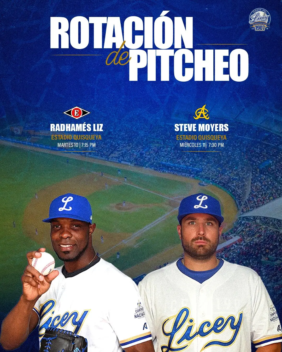 Liz y Moyers abrirán la semana en el box por el Licey