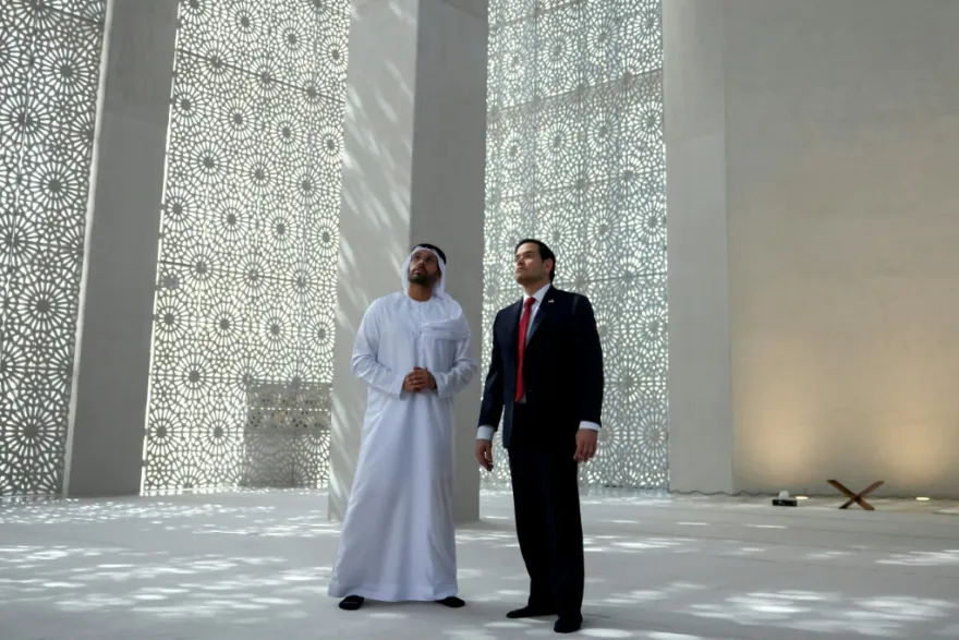 Marco Rubio en Abu Dabi, última etapa de su gira en Oriente Medio