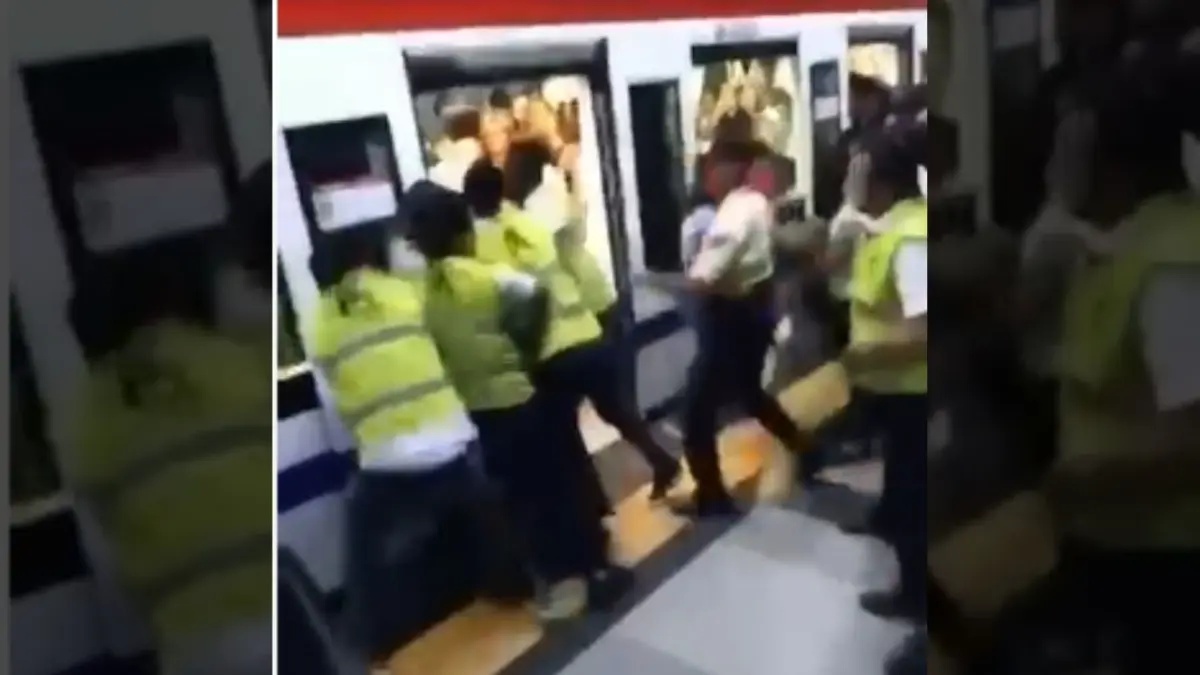 Tensión en el metro: ciudadano se enfrenta a la seguridad y desata el caos