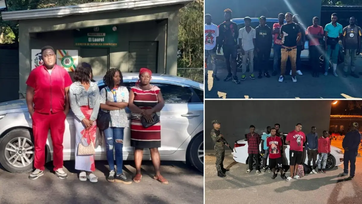 Indocumentados detenidos en varios vehículos en diferentes sectores de Valverde