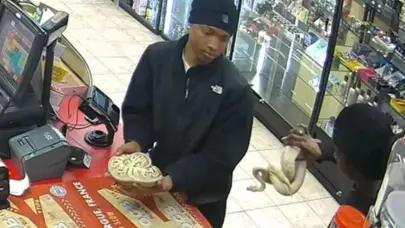 Ladrones roban una tienda usando pitones como armas en Tennessee