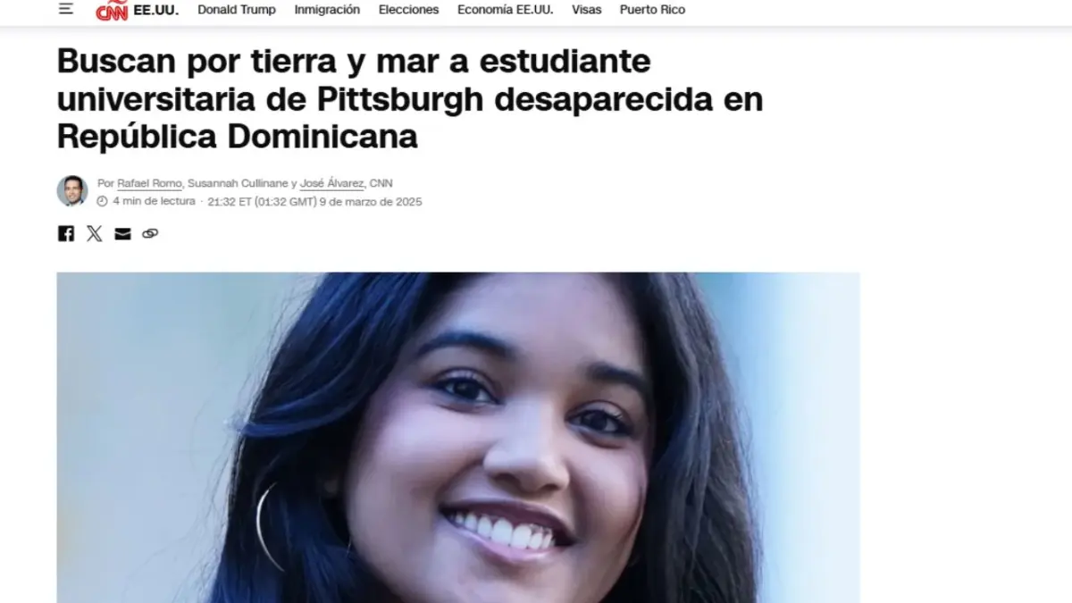 Medios en el extranjero se hacen eco del caso de la joven desaparecida, Sudiksha Konanki