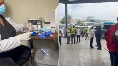 Realizan prueba antidoping a choferes del kilómetro 9 de la Autopista Duarte