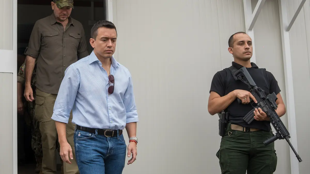 Ecuador está en alerta máxima por posibles atentados contra Noboa