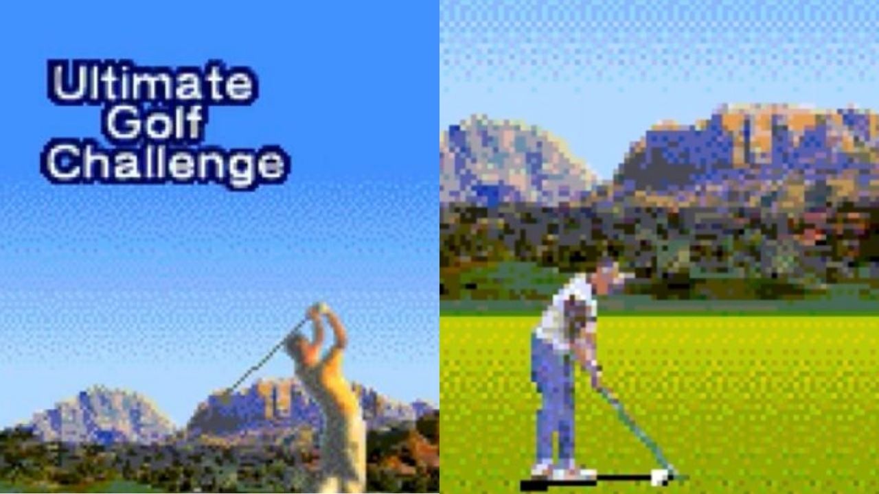 Juego retro de golf, desafío pixelado