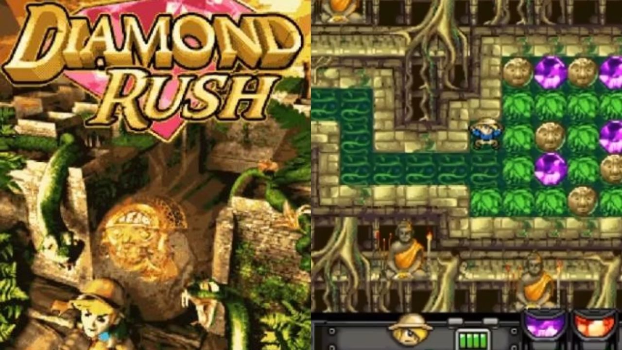 Portada y juego de Diamond Rush