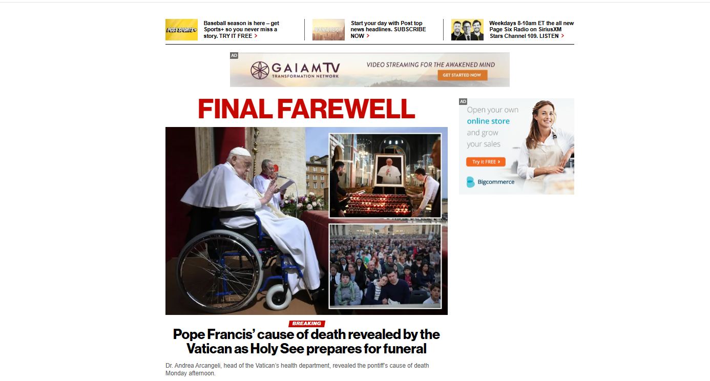 Pape in wheelchair, people's gathering, and candles with portrait.