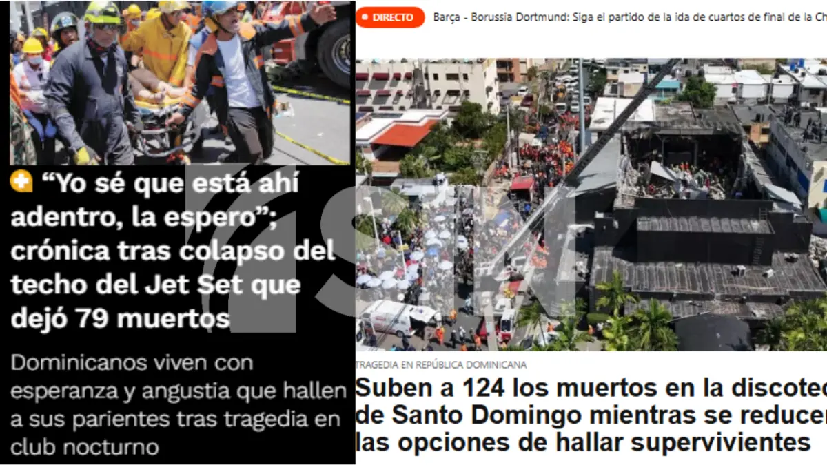 Medios internacionales destacan la tragedia en la discoteca Jet Set de Santo Domingo