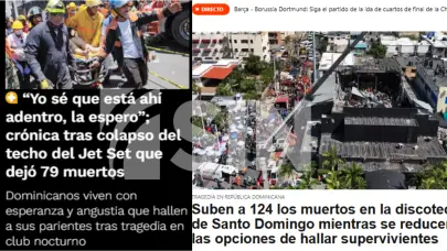 Medios internacionales destacan la tragedia en la discoteca Jet Set de Santo Domingo