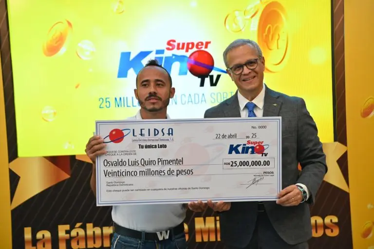 Panadero se gana 25 millones de pesos al ganar Super Kino Tv de Leidsa