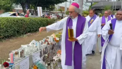 Padre Rogelio Cruz realiza una misa en la zona cero del Jet Set