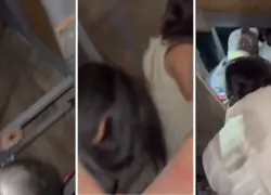 Momento en que rescatan grupo de personas atrapadas con vida entre los escombros del Jet Set