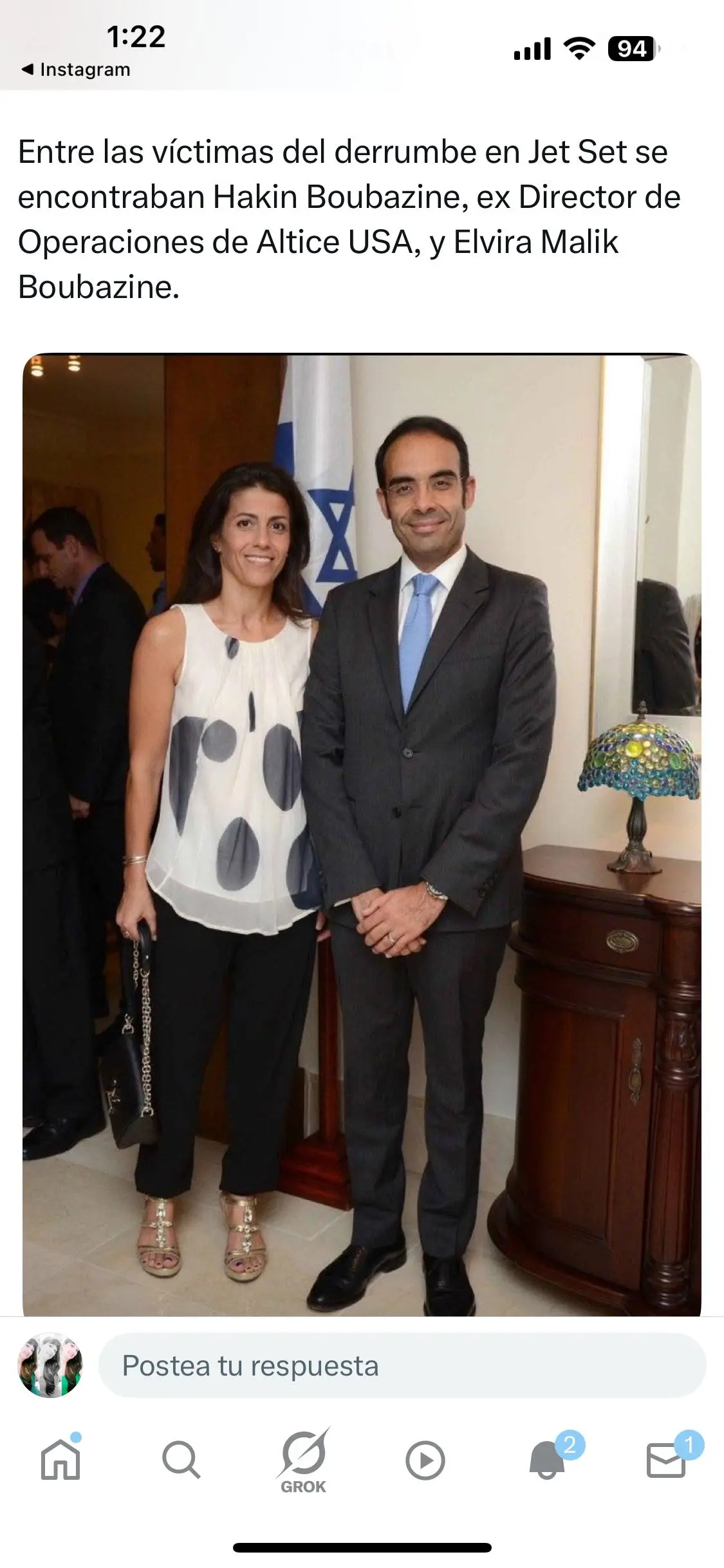 Exdirector de Altice USA, y su esposa entre víctimas del derrumbe en Jet Set