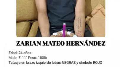 Familiares reportan la desaparición del joven Zarian Mateo Hernández