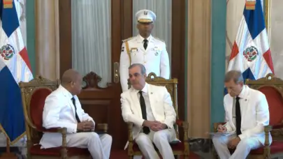 Presidente Abinader recibe credenciales de embajador de Haití