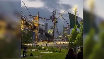 Buque escuela mexicano Cuauhtémoc sufre daños al chocar puente de Brooklyn en Nueva York