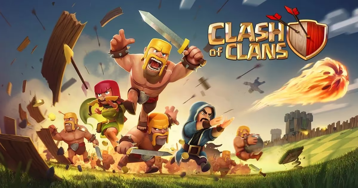 Personajes del juego Clash of Clans en batalla