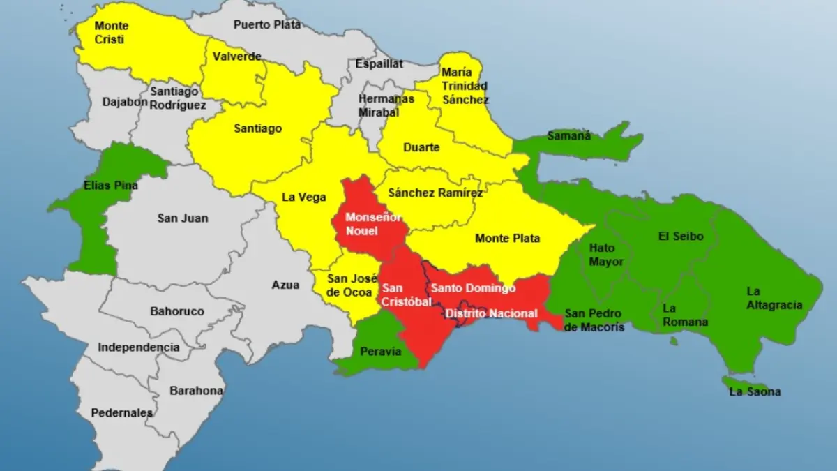 COE declara alerta roja en Santo Domingo, el DN y otras dos provincias por lluvias