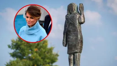 Roban estatua de bronce de Melania Trump en Eslovenia