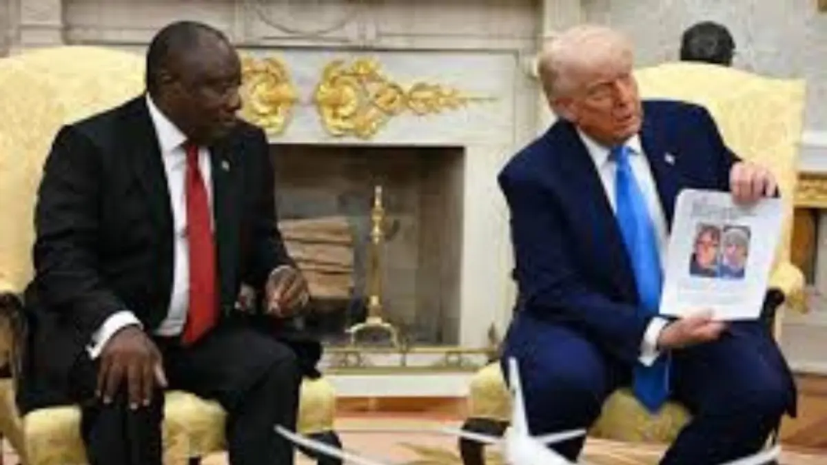 Tensa reunión entre Trump presidente sudafricano para genocidio contra los blancos