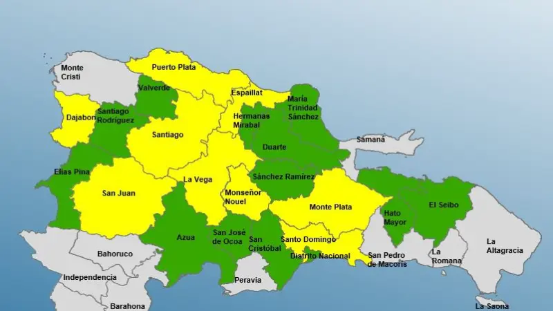 Prevén lluvias para la noche de este martes en algunas localidades del país, por incidencia de una vaguada