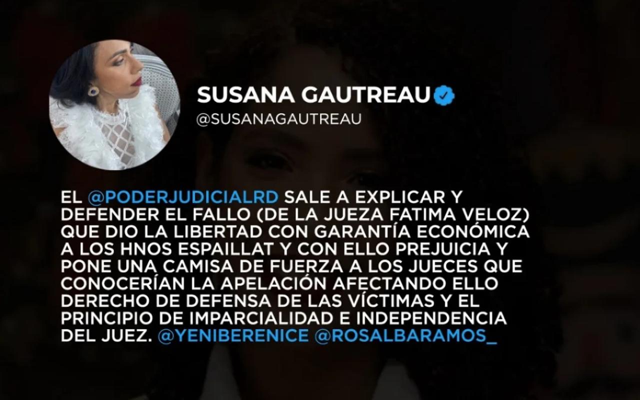 Comentario sobre fallo judicial y jueza Veloz.