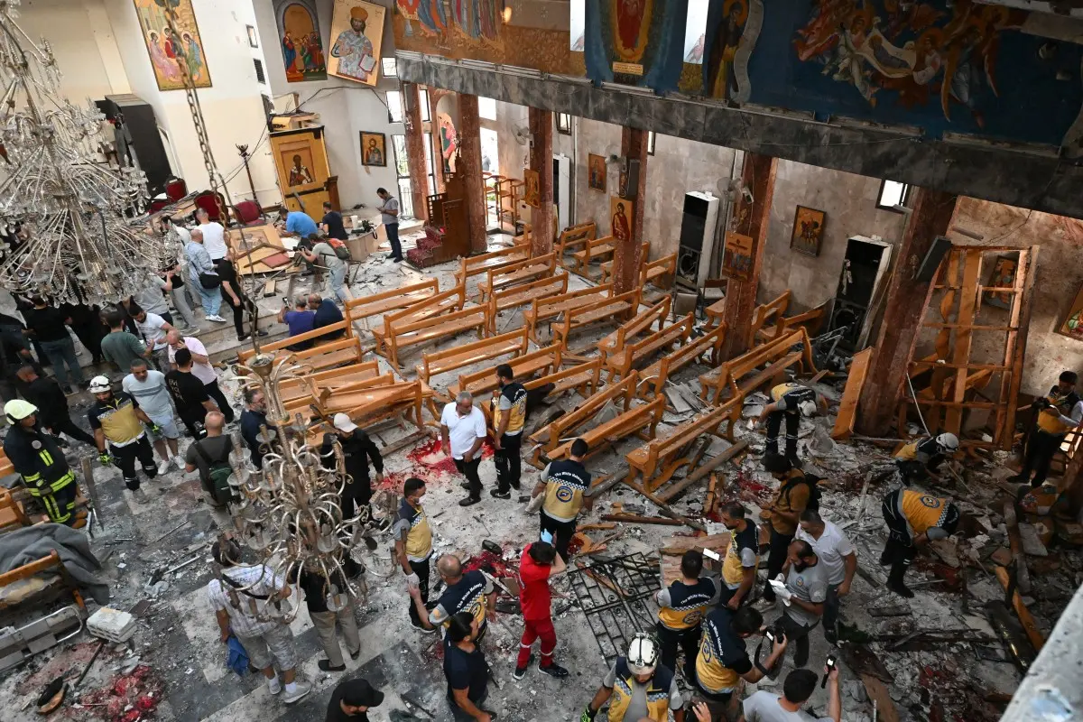 Al menos 22 muertos en un atentado suicida en una iglesia en Siria