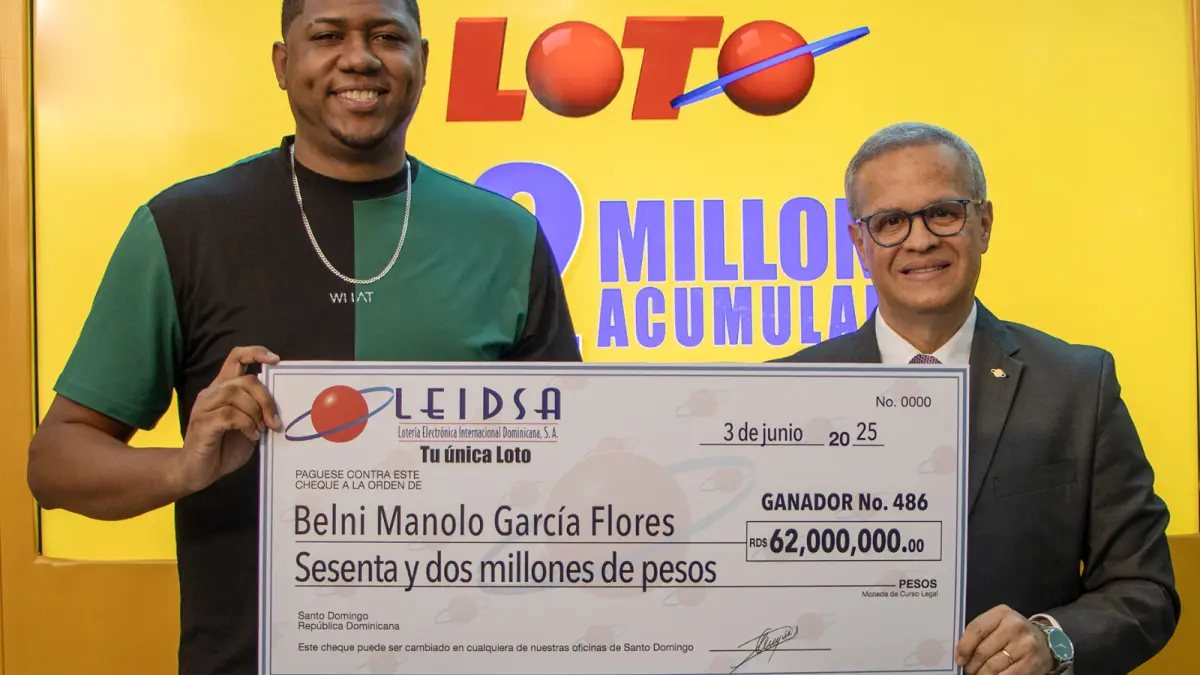 LEIDSA entrega 62 millones al millonario 486 del Loto