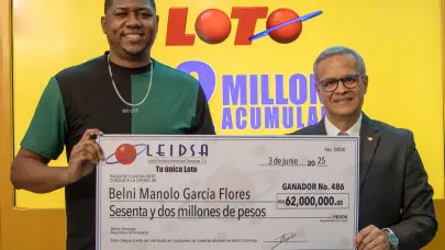LEIDSA entrega 62 millones al millonario 486 del Loto