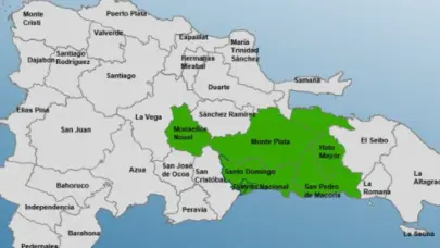 COE coloca cinco provincias y el DN en alerta verde por incidencia de vaguada