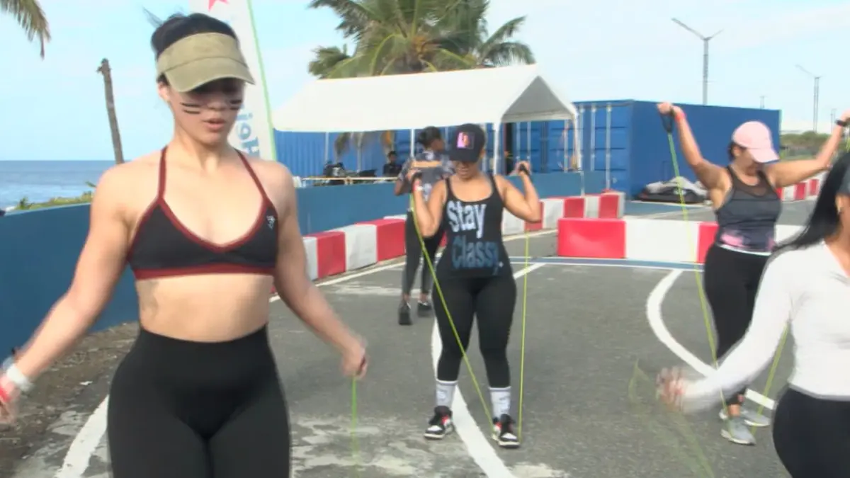 Convierten espacio del kartódromo de Santo Domingo en gimnasio al aire libre