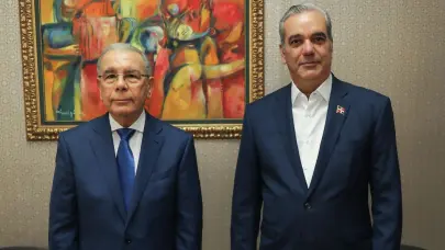 Abinader es recibido por el expresidente Danilo Medina en la casa del PLD