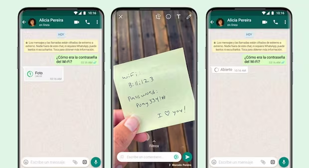 Chats de WhatsApp sobre contraseña de WiFi.