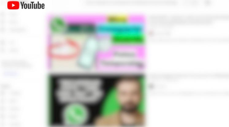 Página de videos de YouTube en pantalla