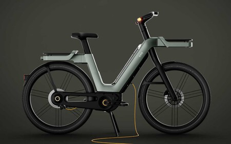 Bicicleta eléctrica moderna con diseño minimalista