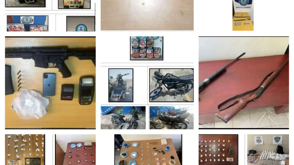 PN y MP ocupan drogas, armas, dinero y otros objetos en operativos encabezados por la DINTEL