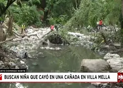Continúa la búsqueda de niña arrastrada por cañada en Santo Domingo Norte