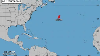 Se forma la tormenta tropical Andrea, el primer cicl&oacute;n de la temporada del Atl&aacute;ntico