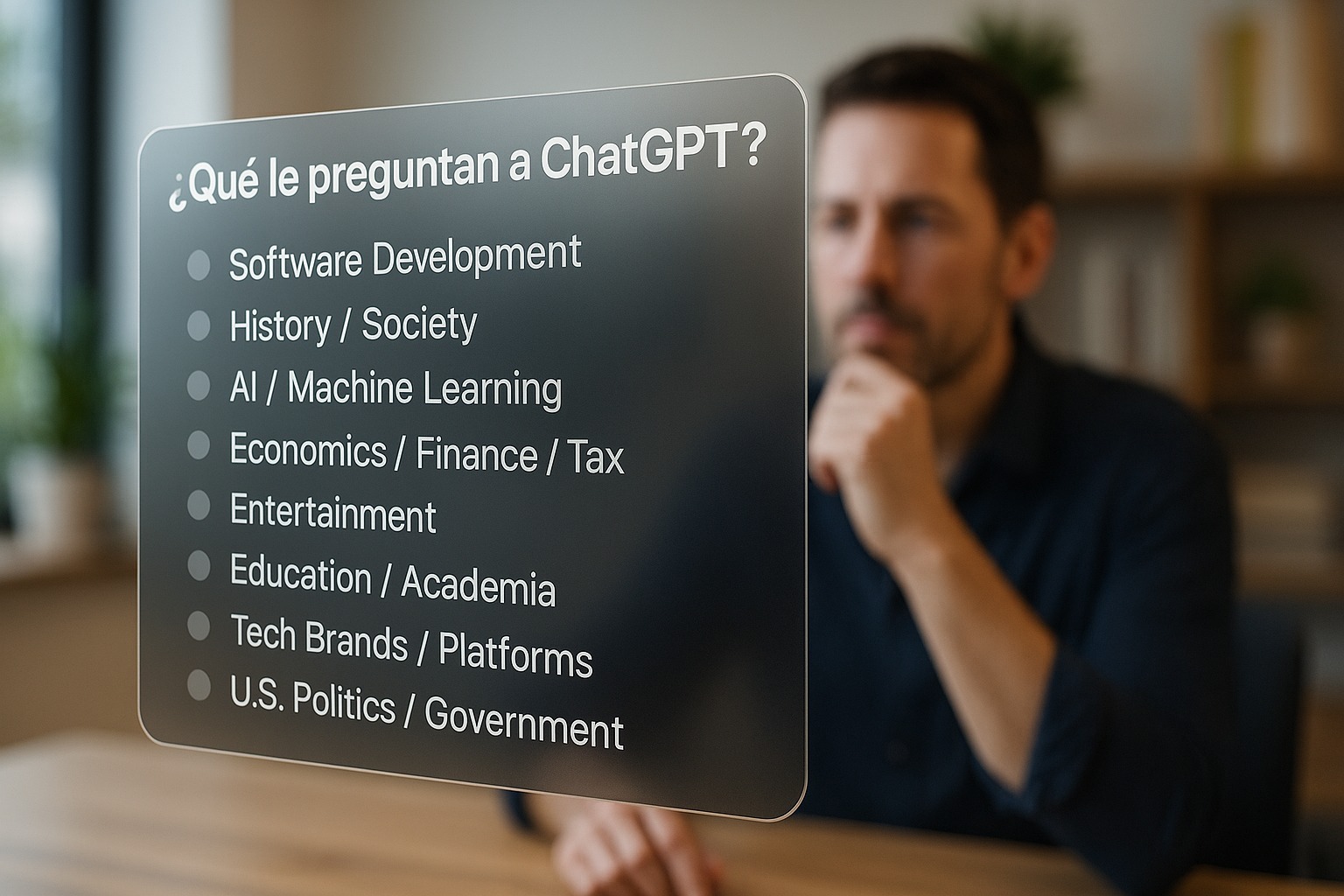 Categorías de preguntas frecuentes a ChatGPT