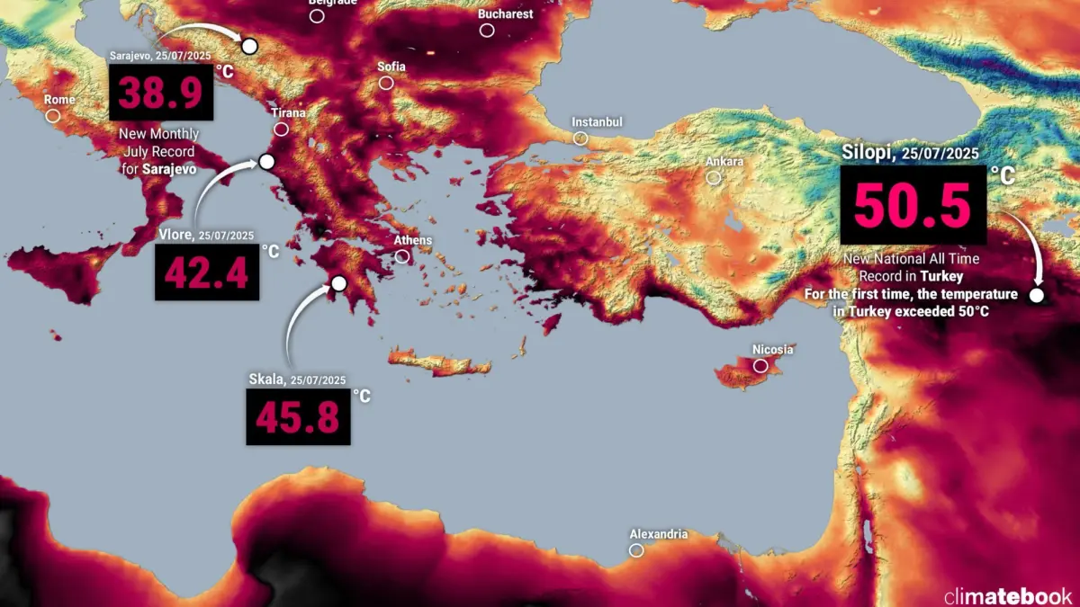 El sureste de Turquía alcanza un récord de temperatura: 50.5°C según servicio meteorológico